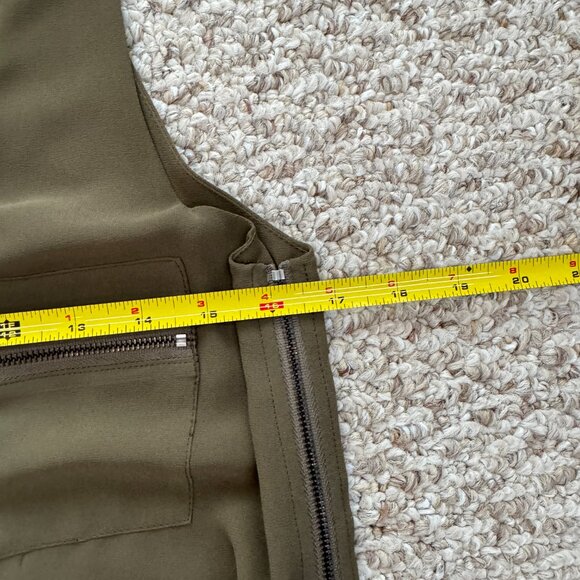 Naked Zebra‎ zippered sides tank double layers zipper pocket Olive Green S - Picture 7 of 10